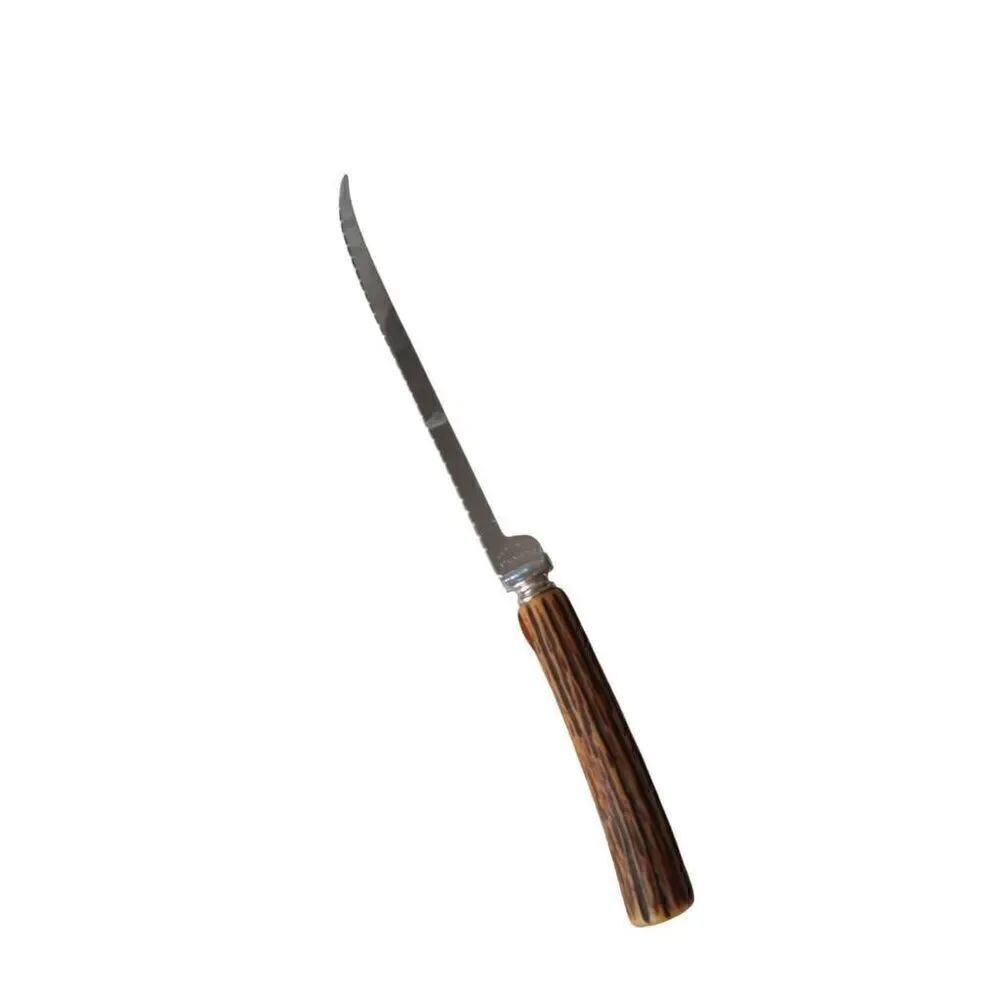 Made in the USA ,antler handle carving knife